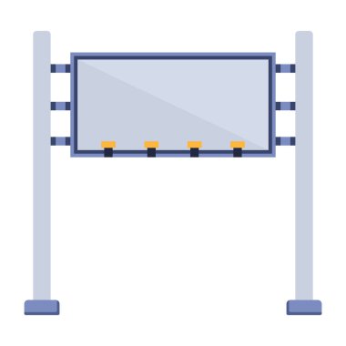 Beyaz arkaplanda reklam panosu simgesi 