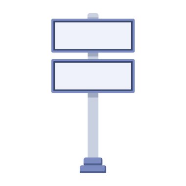 Beyaz arkaplanda reklam panosu simgesi 