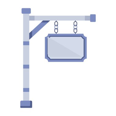 Beyaz arkaplanda reklam panosu simgesi 