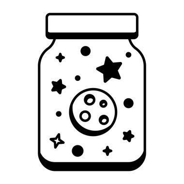 Kavanoz simgesi, beyaz arkaplanda vektör illüstrasyonu