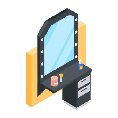 başucu ayna ikonu vektör illüstrasyon tasarımı 