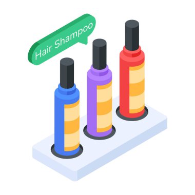 saç şampuanı ikon vektör çizimi 