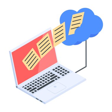 Kablosuz Ağ Isometric Düz Simgesi