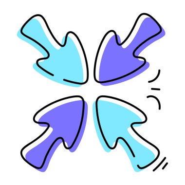 Beyaz arkaplanda ok simgesi, vektör illüstrasyonu