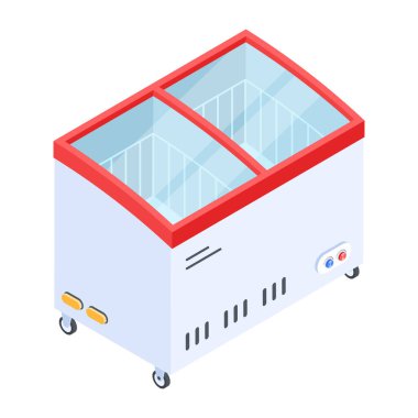 Dondurucu simgesi, beyaz arkaplanda vektör illüstrasyonu