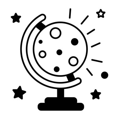 Dünya simgesi, beyaz arka planda vektör illüstrasyon