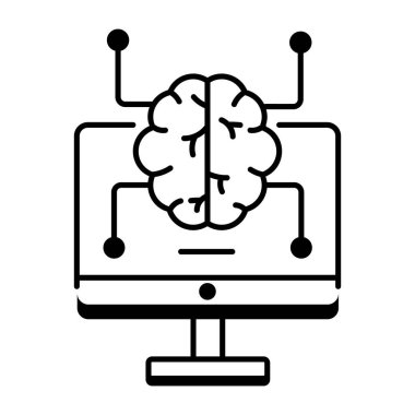 Devre kartı vektör tasarımlı beyin bilgisayarı