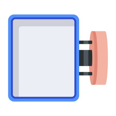 Beyaz arkaplanda reklam panosu simgesi 