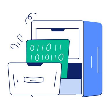 Web Programlama Doodle Mini İllüstrasyonu