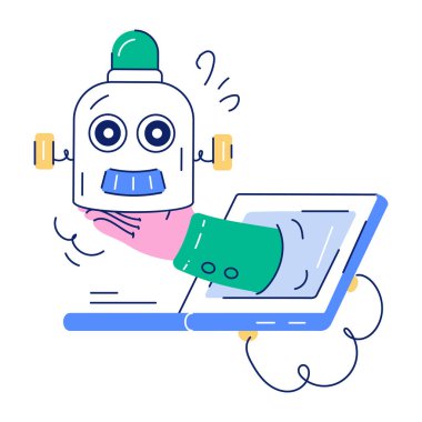 Yapay Zeka İnovasyonları El Çizimi Çizimleri Elleri