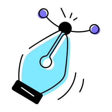 İşaretçi Düğmesi El Çizim Simgesi