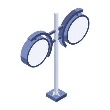 Beyaz arkaplanda reklam panosu simgesi 