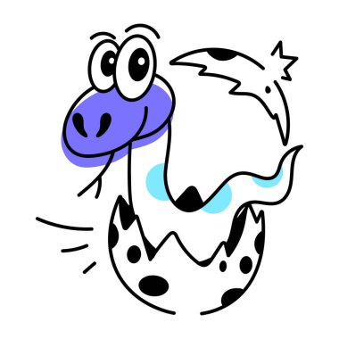 Sevimli komik yılan vektör karikatürü. Beyaz arkaplanda izole edilmiş sürüngen