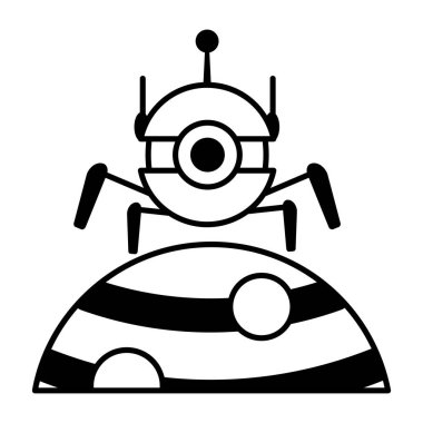 Modern teknoloji robotik ekipman insan, Exoskeleton vektör simgesi tasarım kontrol