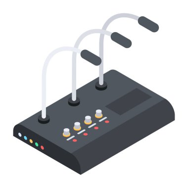 Isometric Stili Film Stüdyosu Simgesi