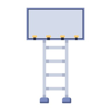 Beyaz arkaplanda reklam panosu simgesi 