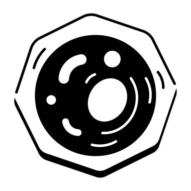 Beyaz arkaplanda Güneş Sistemi Simgesi. Tasarım için vektör illüstrasyonu. Uzay tasarımı elementi. Bilim alanı nesnesi