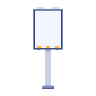 Beyaz arkaplanda reklam panosu simgesi 