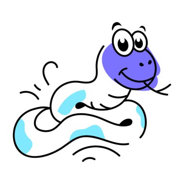 Yılan vektörü resimleme simgesi arkaplanı