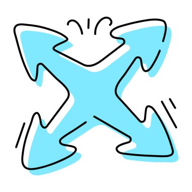 İşaretçi Düğmeleri El Çizim Simgesi