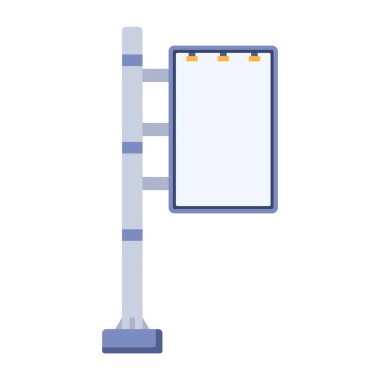 Beyaz arkaplanda reklam panosu simgesi 