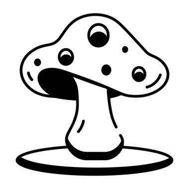 Beyaz arkaplanda mantarın vektör çizimi