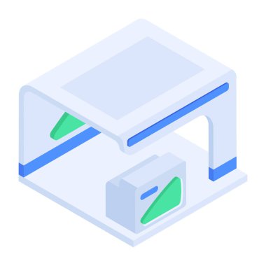 Resepsiyonun modern izometrik simgesi