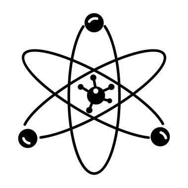 atom simgesi, özet biçimi illüstrasyonu
