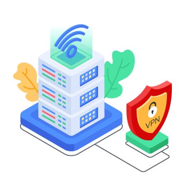 Kablosuz Teknoloji Düz Isometric Simgesi