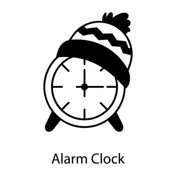 Alarm Clock Hat Vector Icon Design — Stock Vector
