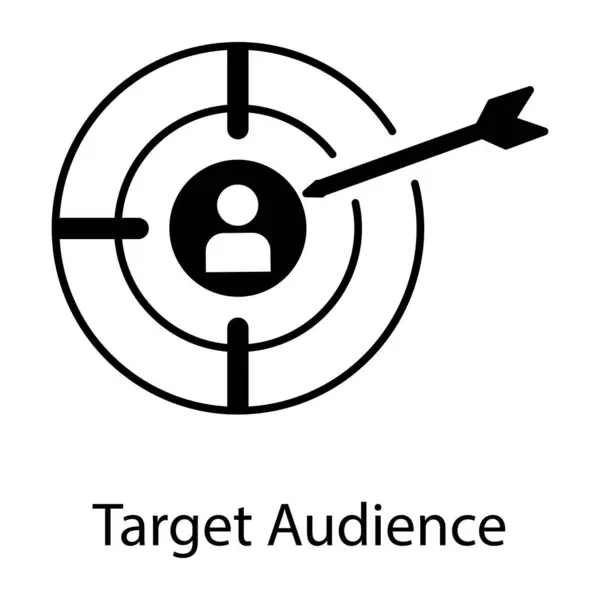 Target Audience Icon Vector Illustration — Stock Vector