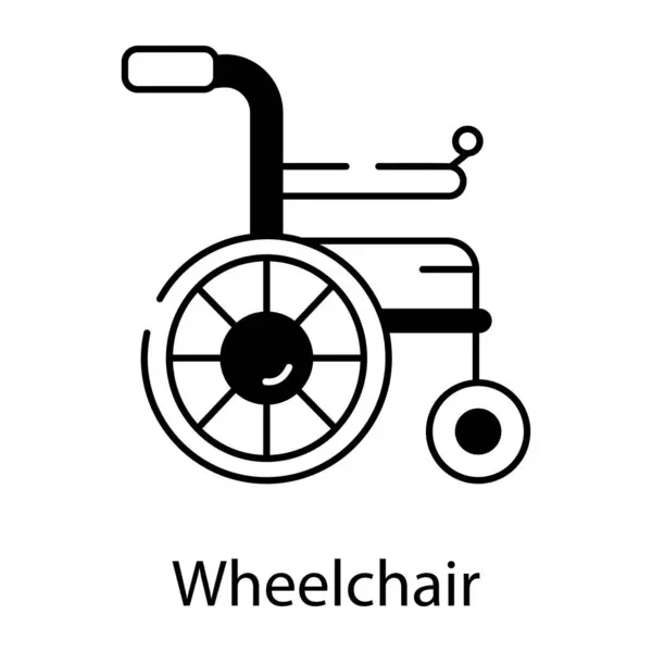Wheelchair Icon Vector Illustration White Background — Stock Vector