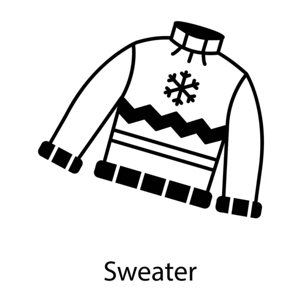 Sweater Icon Vector Illustration White Background — Stock Vector