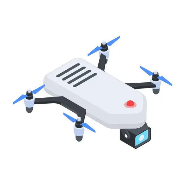 Moderní Drone Ikona Vektorové Ilustrace Bílém Pozadí — Stockový vektor