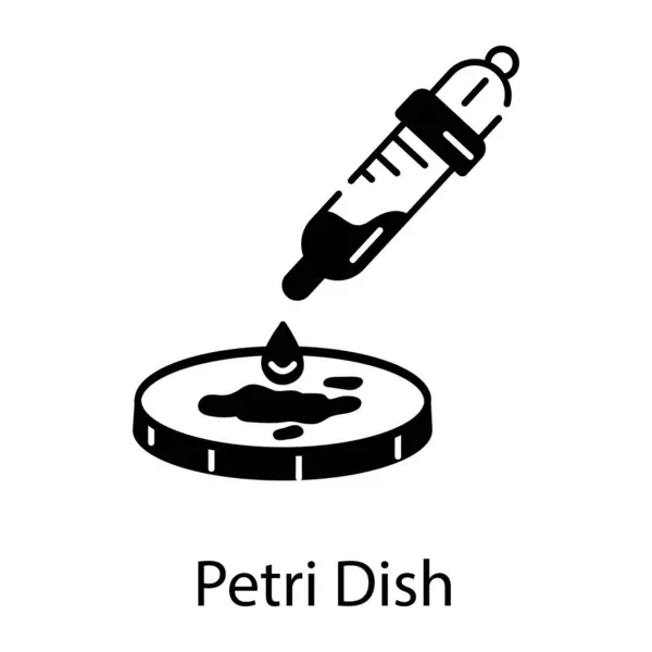 Petri Dish Line Icon Stock Illustration — Stock Vector