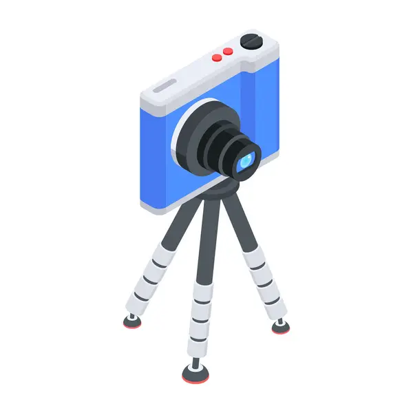 Isometrische Flache Ikone Der Vlogging Ausrüstung — Stockvektor