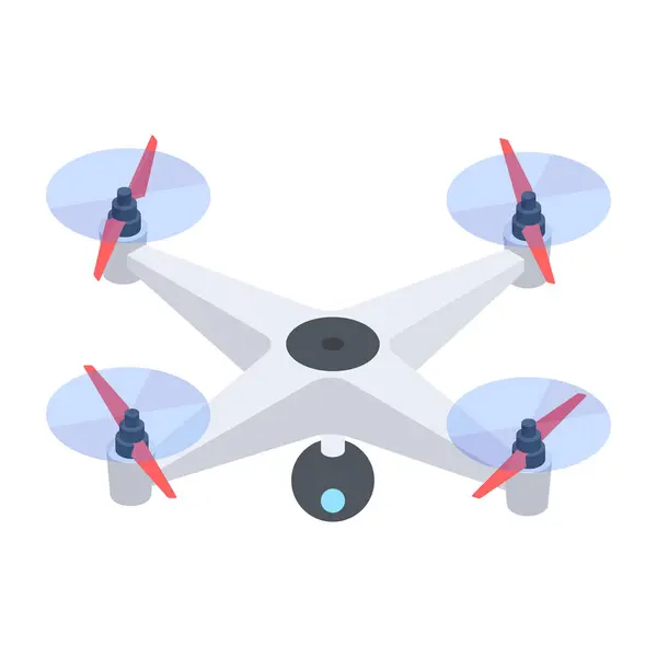 Moderní Drone Ikona Vektorové Ilustrace Bílém Pozadí — Stockový vektor