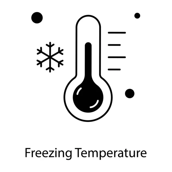 Freezing Temperature Icon Vector Illustration — Stock Vector