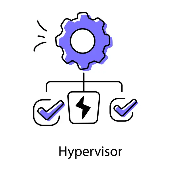 Hypervisor Ikon Vektor Logotype – stockvektor