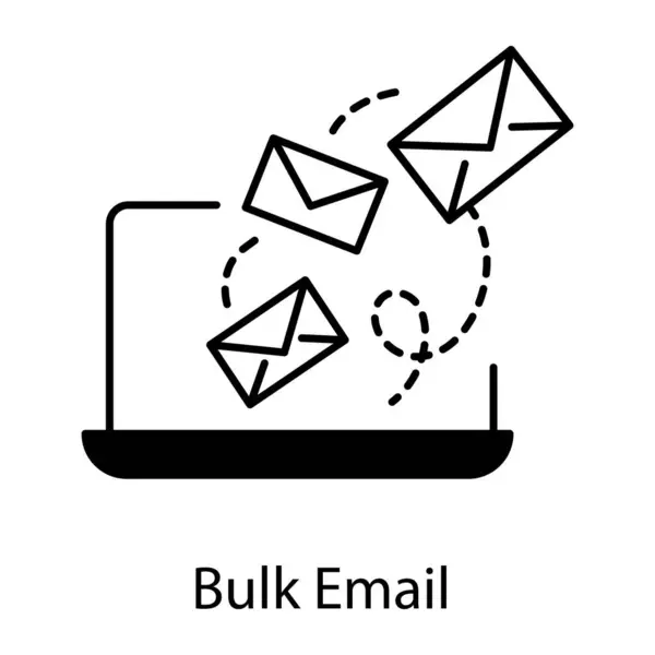 Controleer Deze Regel Pictogram Van Bulk Mail — Stockvector