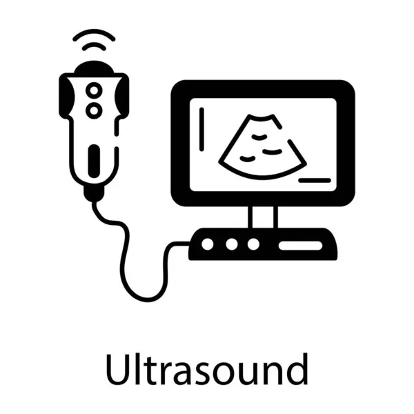 Ultrasound Monitor Icon Vector Illustration Design — Stock Vector