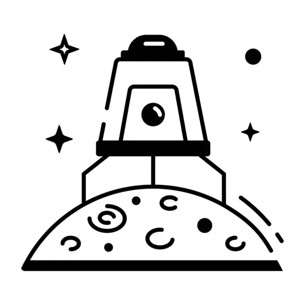 Alien Sip Planet Icon Vector Illustration — Stock Vector