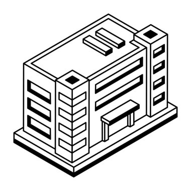modern bina inşa vektör çizimi grafik tasarımı