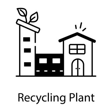 Geri dönüşüm Tesisi. Eko ev simgesi kavramı