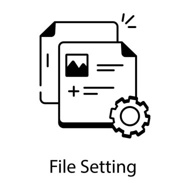 dosya ayarı düz simge, tasarım