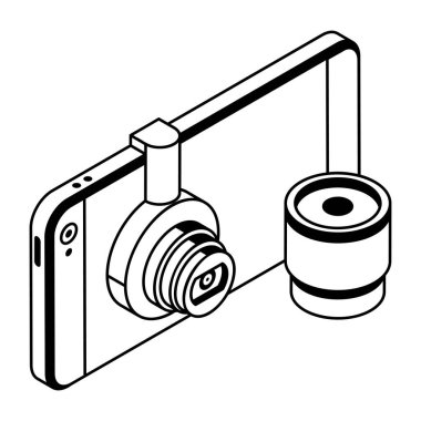 fotoğraf makinesi simgesi, vektör illüstrasyonu