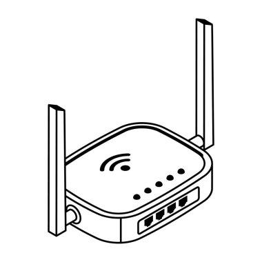 yönlendirici aygıt simgesi, vektör illüstrasyonu