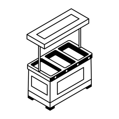 Tezgahı Kaydet Isometric Düz Simgesi