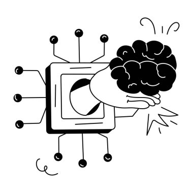 En yeni teknolojiler, robotik ve yapay zeka kavramı.