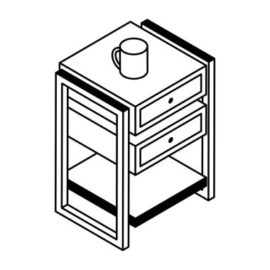 tablonun siyah ve beyaz vektör çizgisi simgesi